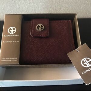 Giani Bernini Burgundy Leather Wallet